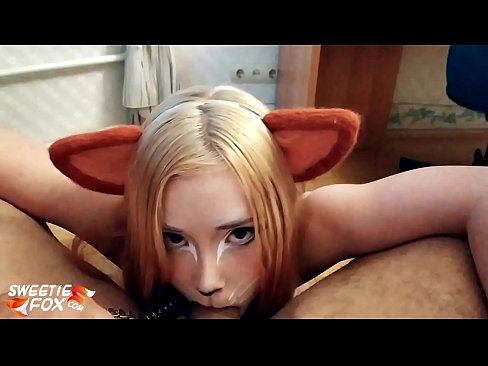 ❤️ Kitsune фурӯ дик ва кончаҳои дар даҳони вай ❤️ Синси босифат дар мо ❌❤